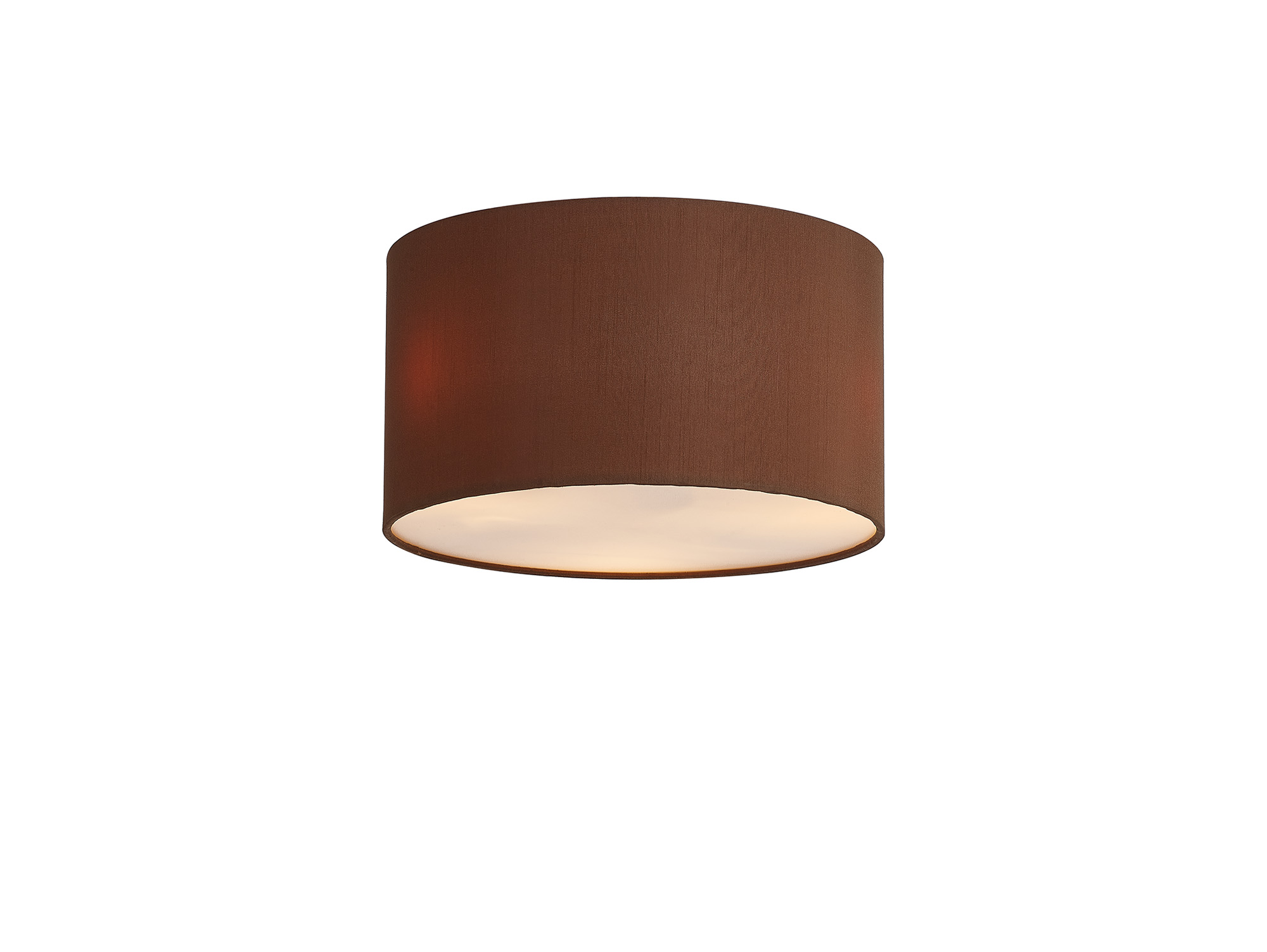 DK0621  Baymont 30cm Flush 3 Light Raw Cocoa/Grecian Bronze, Frosted Diffuser